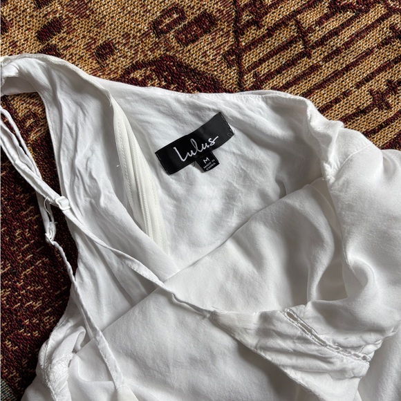 Lulus Easy Honey Ivory Slip Sun Dress Relaxed & Flowy Boho Farmhouse - Medium - Picture 4 of 9